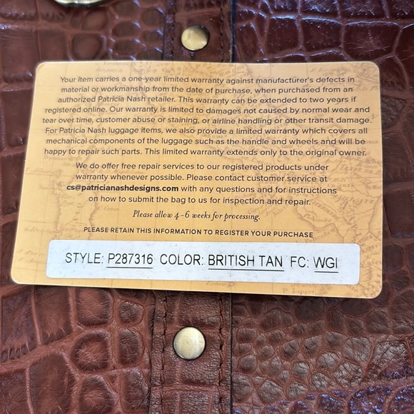 NWOT Patricia Nash large soft leather tote - Picture 5 of 8